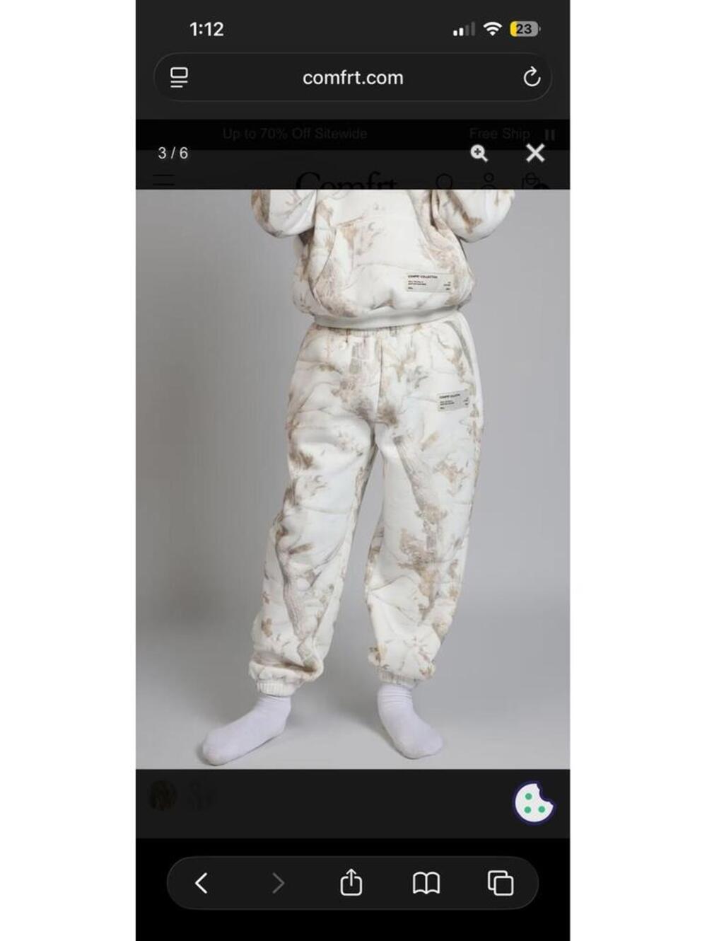 NWT Comfrt Brand Camo Kids Size XL White Oak Cozy Joggers Unisex